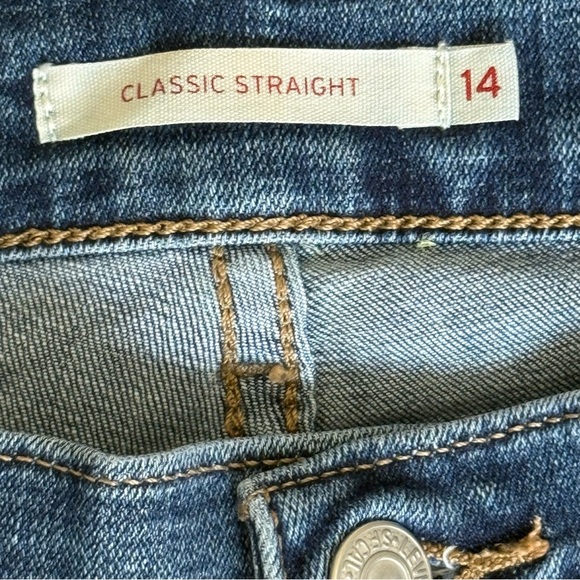 Levi’s Classic straight Medium wash Women's Jeans size 14 - Picture 3 of 9